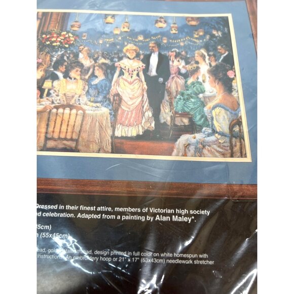 Dimensions "An Elegant Affair" Victorian High Society Crewel Needlework Kit - Picture 4 of 6